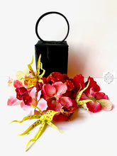 Load image into Gallery viewer, Customized Silk Square Handbags | Made to Order | Pick bag color & floral arrangement | Special Occasion Purse, Top Handle, Overshoulder