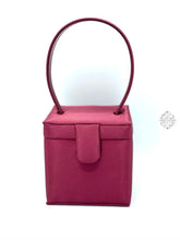 Load image into Gallery viewer, Customized Silk Square Handbags | Made to Order | Pick bag color & floral arrangement | Special Occasion Purse, Top Handle, Overshoulder