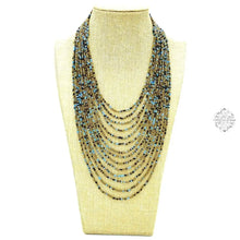 Load image into Gallery viewer, Hand beaded necklace from Ecuador | Multi-strand | Loop & Ball Closure | Eye-catching Design |