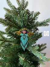 Load image into Gallery viewer, Handmade Beaded Hanging Christmas Angel Ornaments Blue