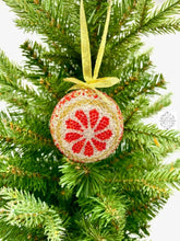 Load image into Gallery viewer, Handmade Beaded Hanging Christmas Ball Ornaments D
