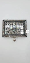 Load image into Gallery viewer, Mother of Pearl Handmade Jewelry Box | Floral Design with Clamshell Lock | Red Velvet Lining