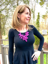 Load image into Gallery viewer, Peruvian Hand Knitted Necklace | Soft Felt Fabric With Unique Leaf Design Necklaces