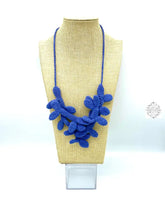 Load image into Gallery viewer, Peruvian Hand Knitted Necklace | Soft Felt Fabric With Unique Leaf Design Necklaces