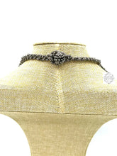 Load image into Gallery viewer, Silver Colored Hand Beaded Necklace From Bali | Multi-Strand Loop & Ball Closure Eye-Catching Design