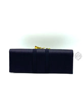 Load image into Gallery viewer, Sueded Silk Clutch Bag With Floral Accent | Stylish Floral Evening Bag Dress Up Any Outfit Handbags