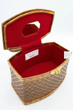 Load image into Gallery viewer, Thai Straw Handbag, Natural, Handwoven, Vintage-inspired Purse, Fern Vine Tote with Handle