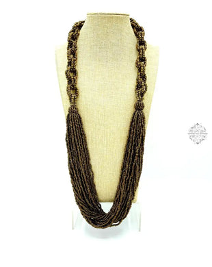 Bali Beaded Long Necklaces Gold Handbags