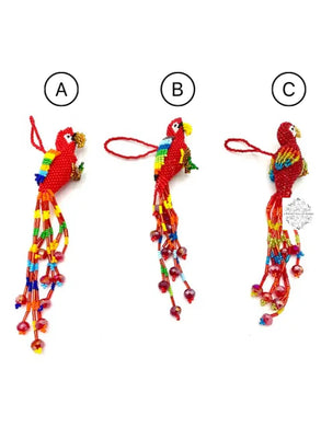 Hand Beaded Parrot Ornaments From Guatemala A Ornaments