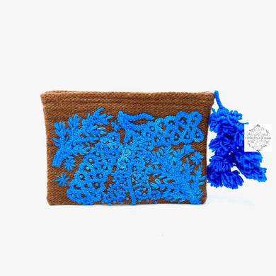 Hand Embroidered Wool Wallet | Handmade in Peru | Small Storage Pouch |  Small Gift Idea | Traditional Andean Material | Modern Design