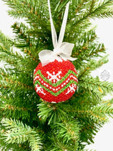 Load image into Gallery viewer, Handmade Beaded Hanging Christmas Ball Ornaments F
