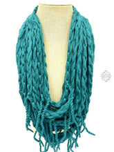 Load image into Gallery viewer, Peruvian Hand Knit | Super Soft Warm Wool Necklace Button Closure Unique Dual Purpose Scarf Tendril
