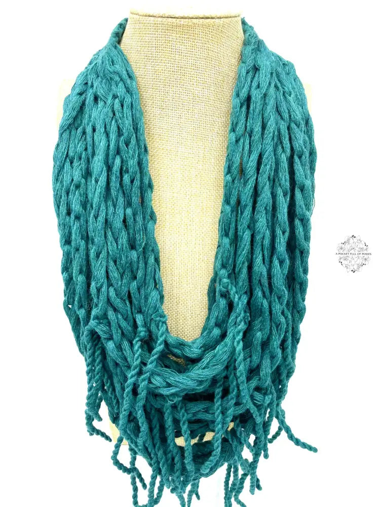 Peruvian Hand Knit | Super Soft Warm Wool Necklace Button Closure Unique Dual Purpose Scarf Tendril