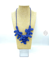 Load image into Gallery viewer, Peruvian Hand Knitted Necklace | Soft Felt Fabric With Unique Leaf Design Necklaces
